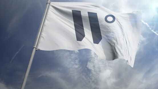 Flag mockup icon grey