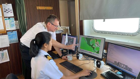 Weather routing service usage onboard